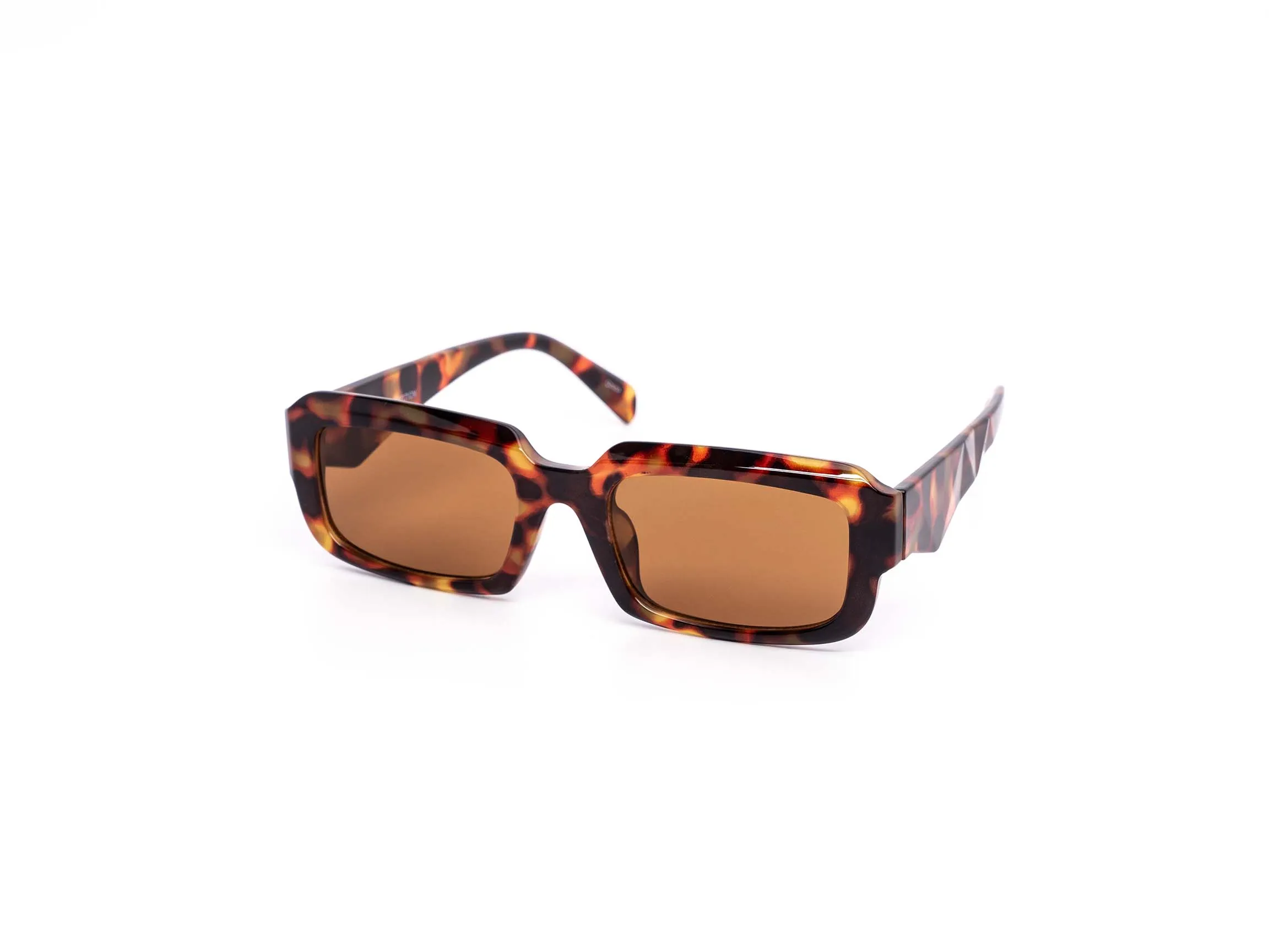 12 Pack: Flat Rectagular Chunky Prism Abstract Wholesale Sunglasses