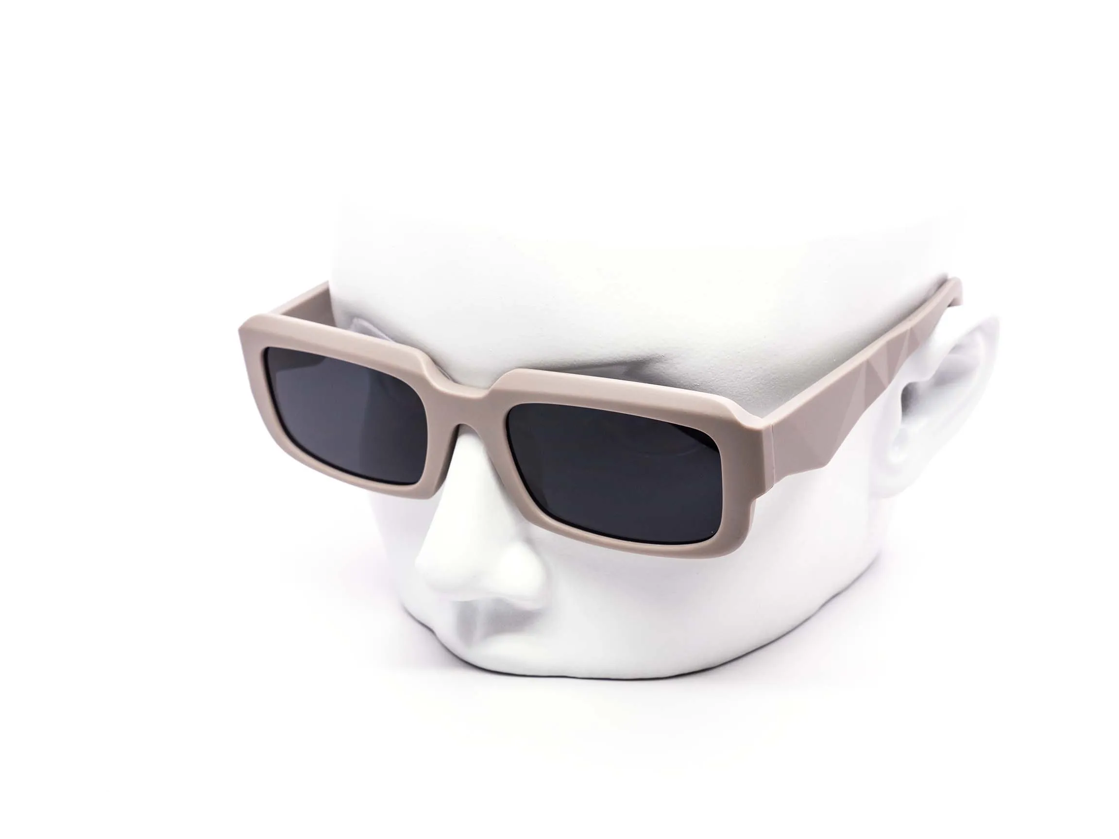 12 Pack: Flat Rectagular Chunky Prism Abstract Wholesale Sunglasses