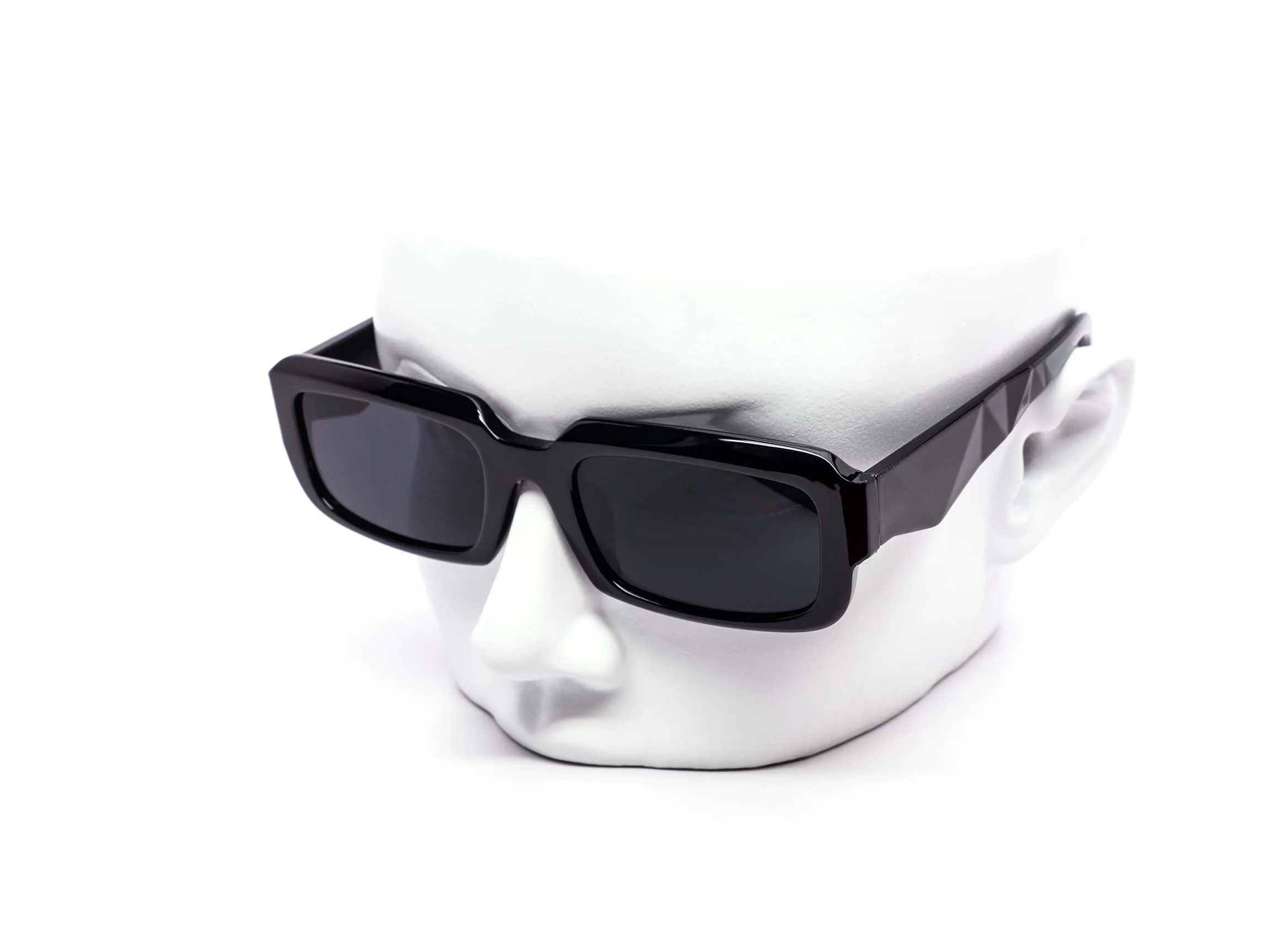 12 Pack: Flat Rectagular Chunky Prism Abstract Wholesale Sunglasses
