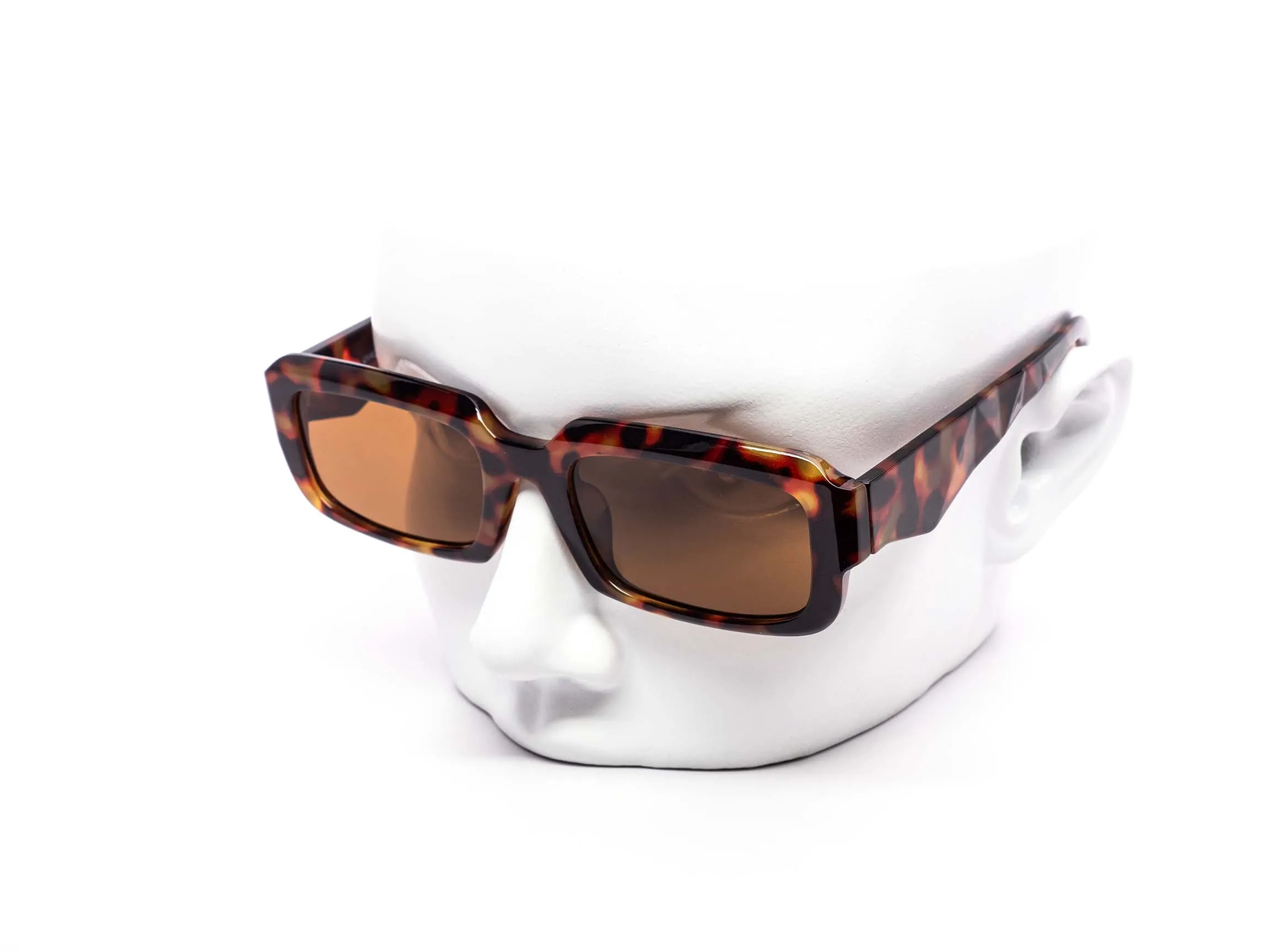 12 Pack: Flat Rectagular Chunky Prism Abstract Wholesale Sunglasses