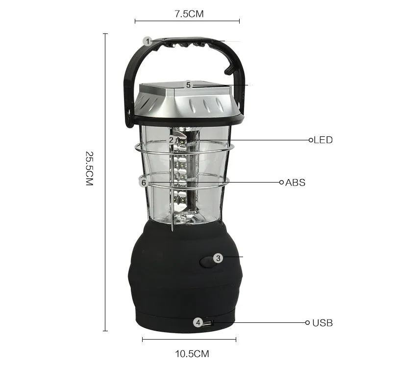36LED Solar Camping Lantern
