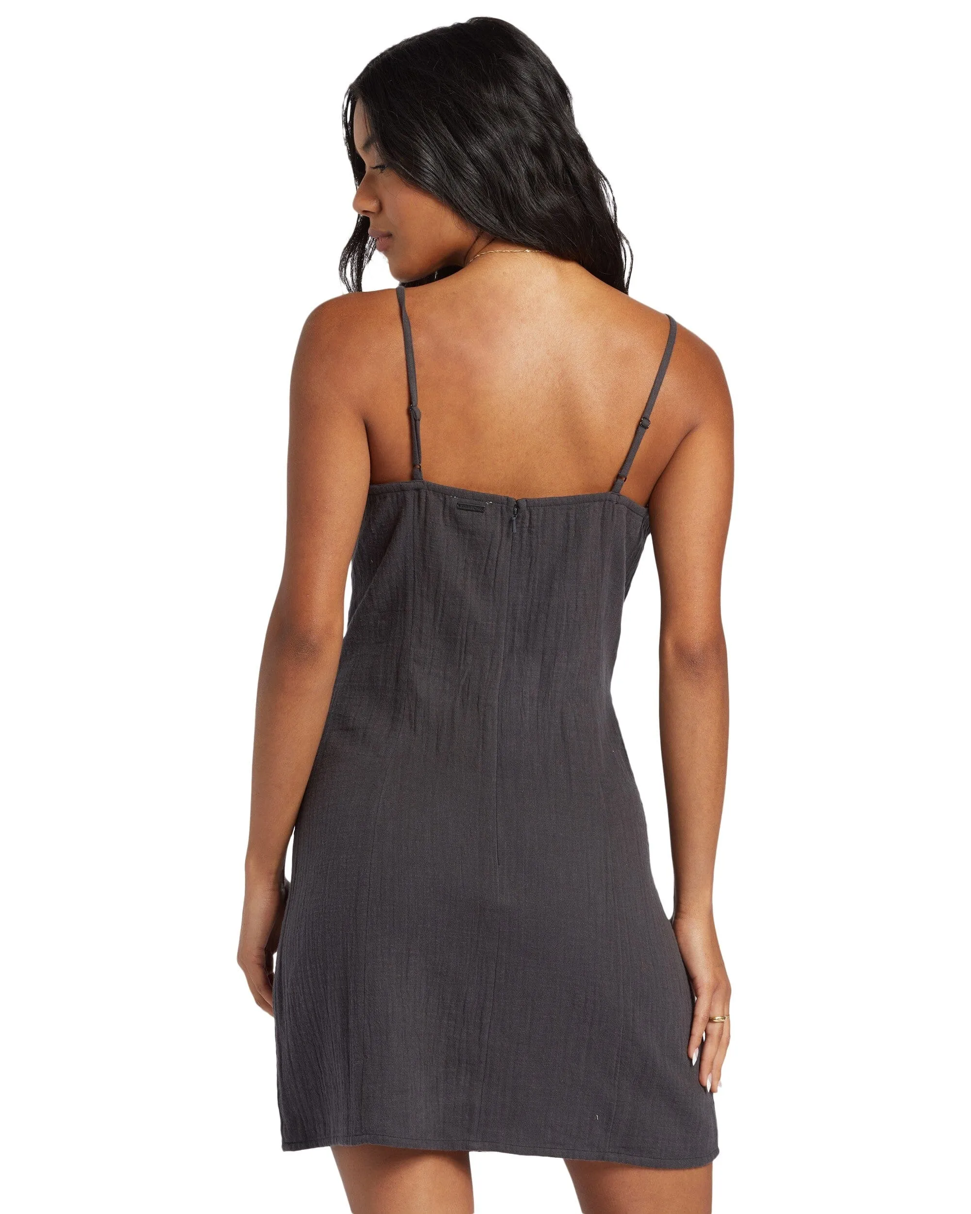 BILLABONG Women's Stay Awhile Mini Dress Black Sands