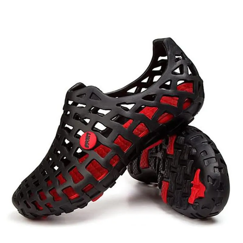 Breathable Hollow Out Pure Color Flat Casual Water Sandals For Beach