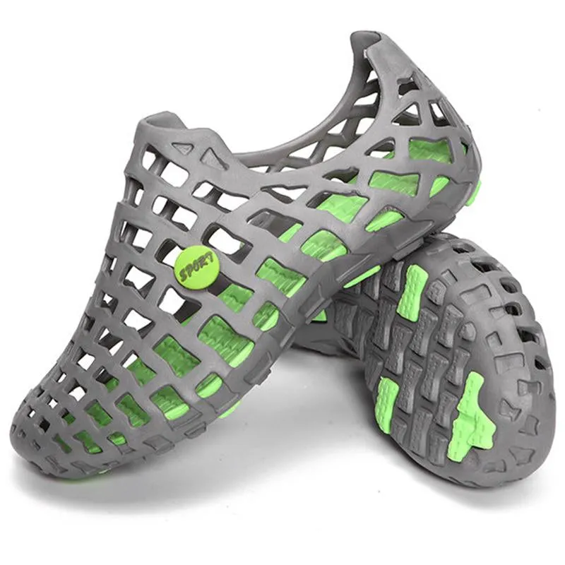 Breathable Hollow Out Pure Color Flat Casual Water Sandals For Beach