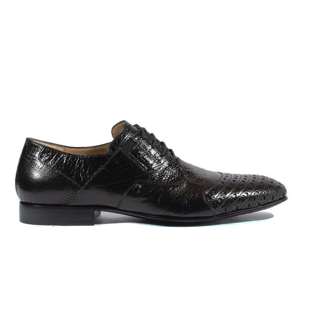 Cesare Paciotti Luxury Italian Italian Men's Designer Shoes Magic Baby Black Struz Leather Oxfords (CPM2617)