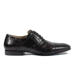 Cesare Paciotti Luxury Italian Italian Men's Designer Shoes Magic Baby Black Struz Leather Oxfords (CPM2617)