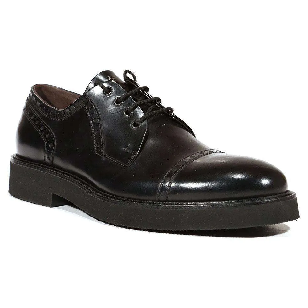 Cesare Paciotti Luxury Italian Men's Italian Designer Shoes Magic Baby Black Oxfords (CPM5021)