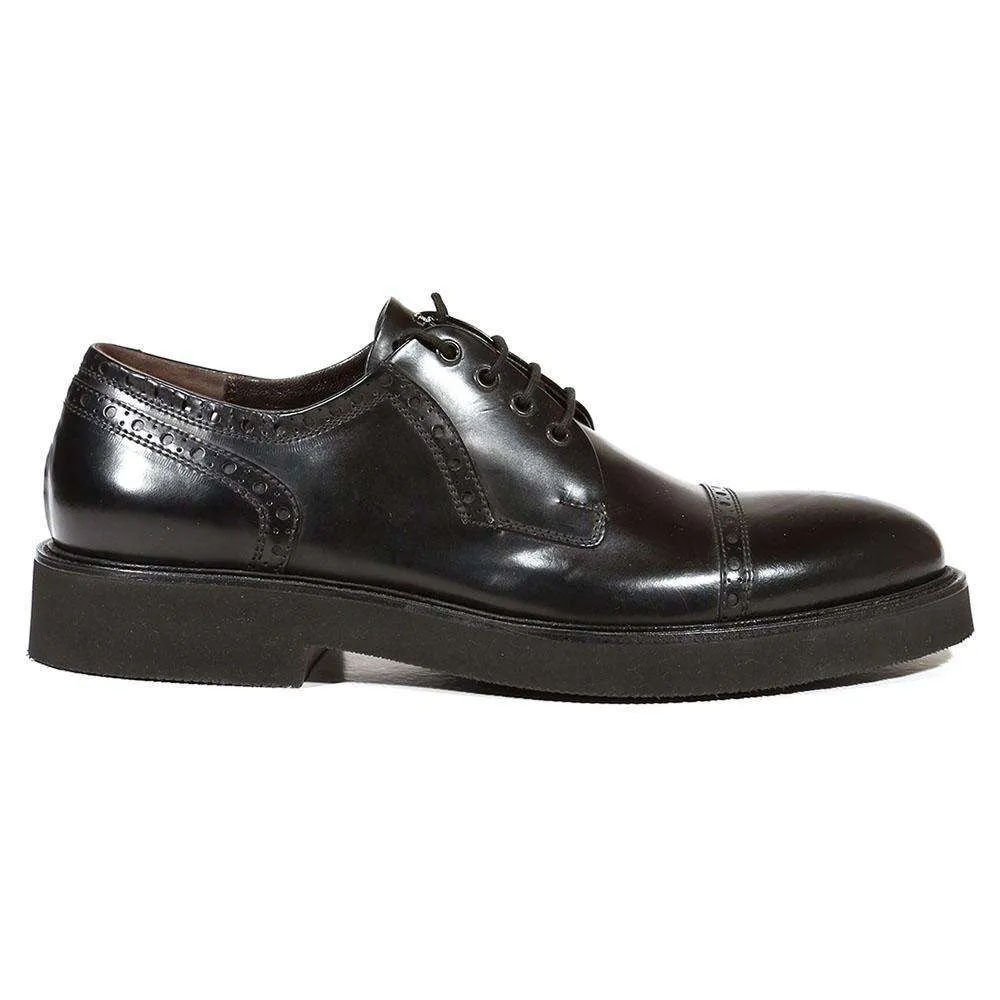 Cesare Paciotti Luxury Italian Men's Italian Designer Shoes Magic Baby Black Oxfords (CPM5021)