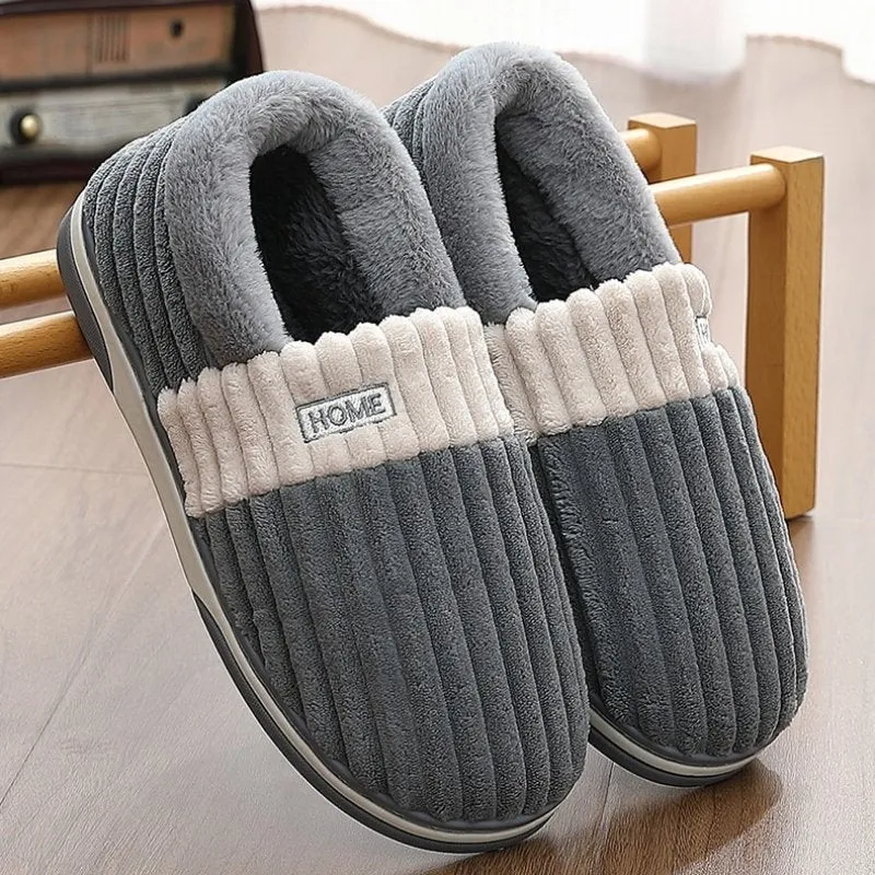 Cuzcare Men Back Wrap Slippers Washable Winter Shoes