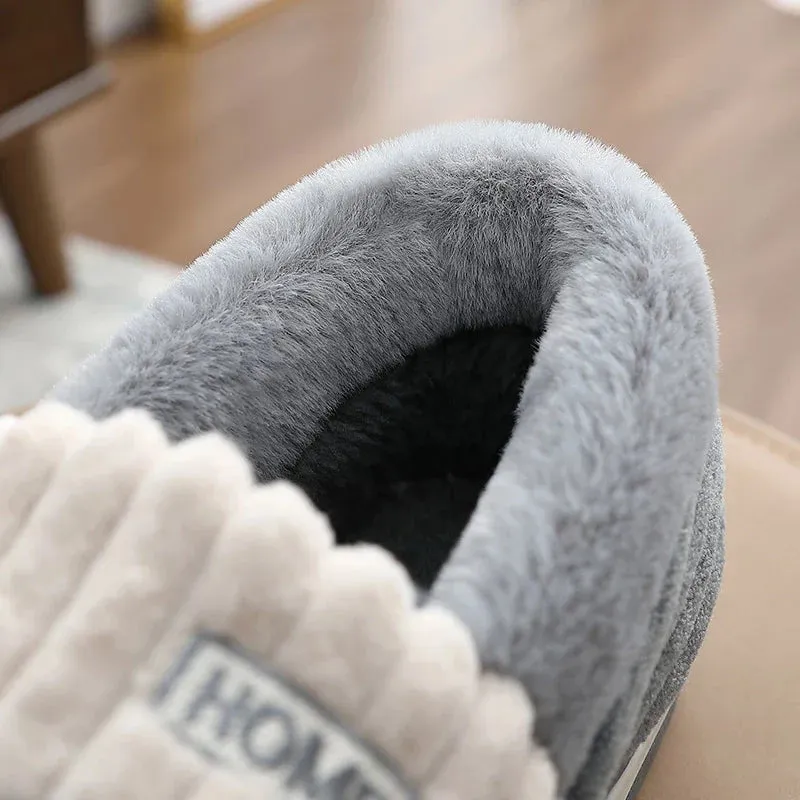 Cuzcare Men Back Wrap Slippers Washable Winter Shoes