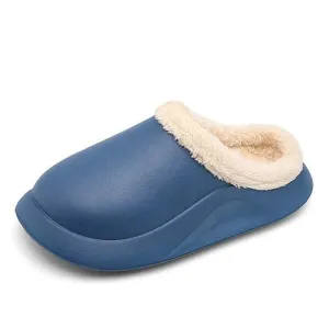 Cuzcare Waterproof Men Slippers Anti-slip Plush Home Footwear