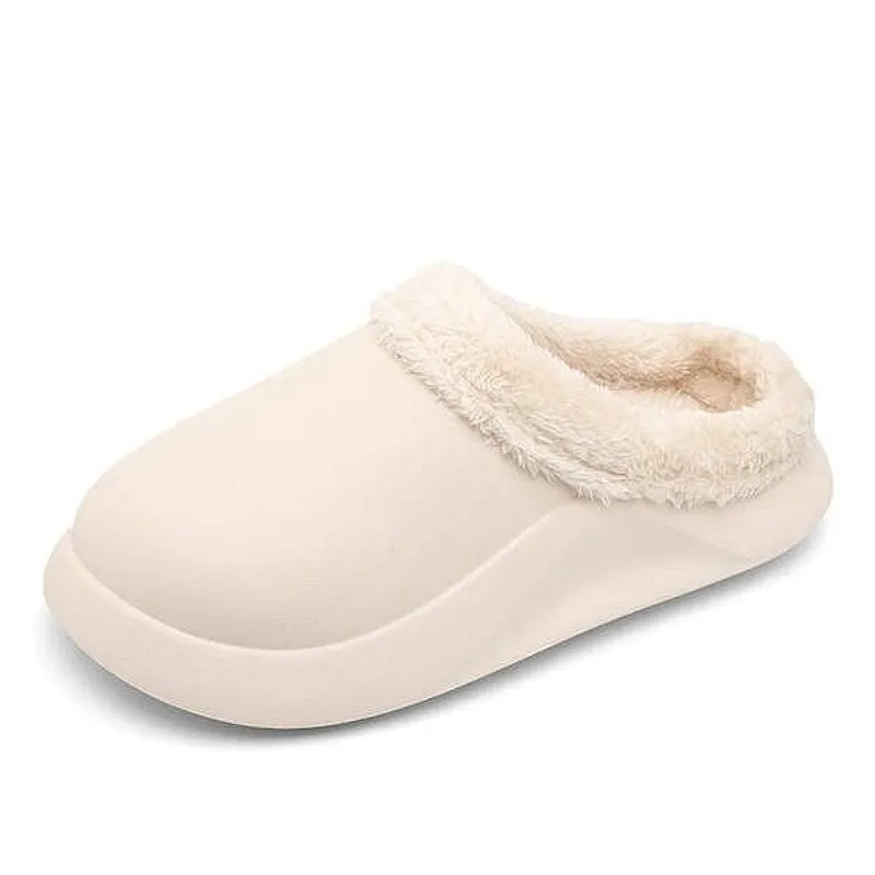Cuzcare Waterproof Men Slippers Anti-slip Plush Home Footwear