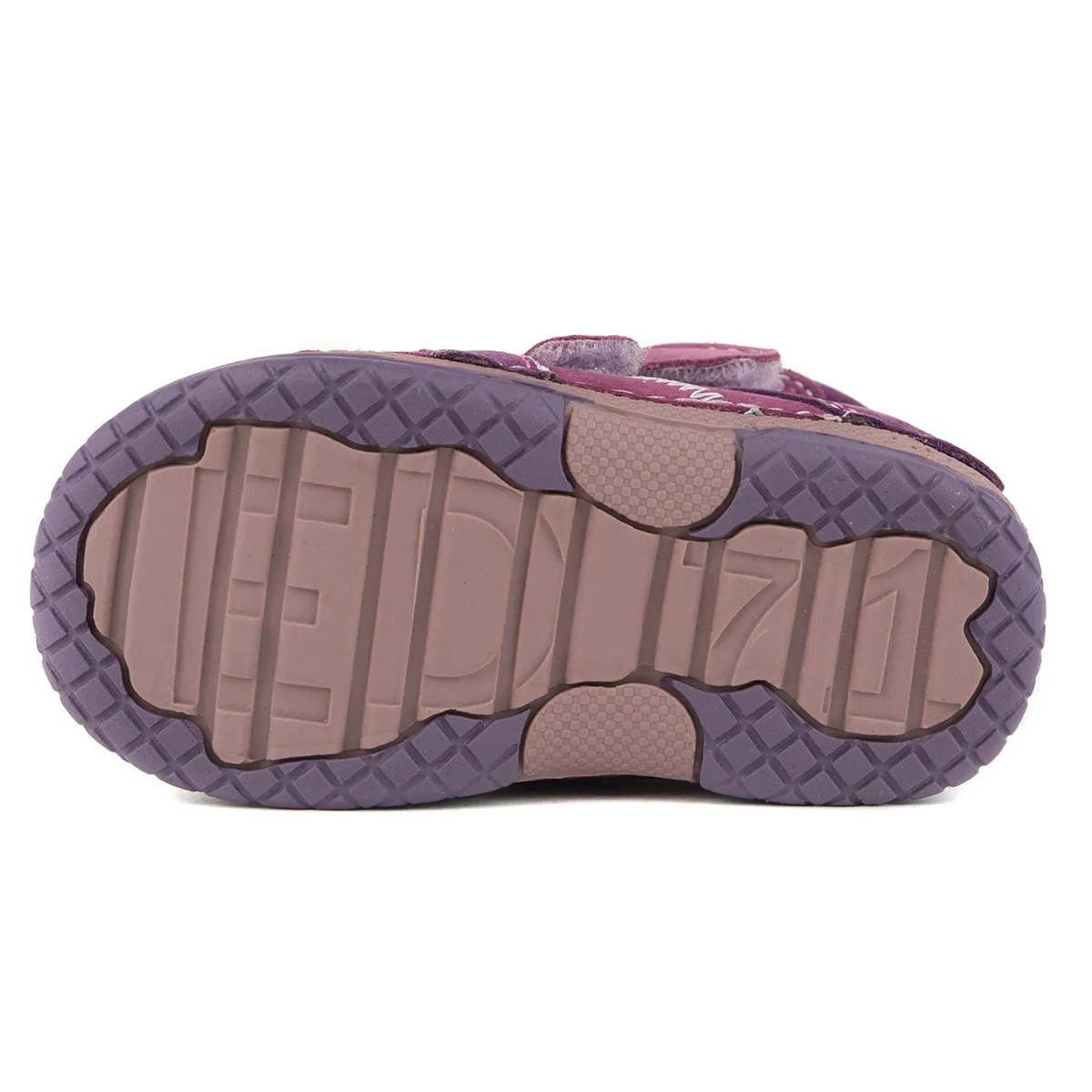 D.D. Step toddler girl shoes/winter boots with faux fur insulation violet with double velcro size US 4-8