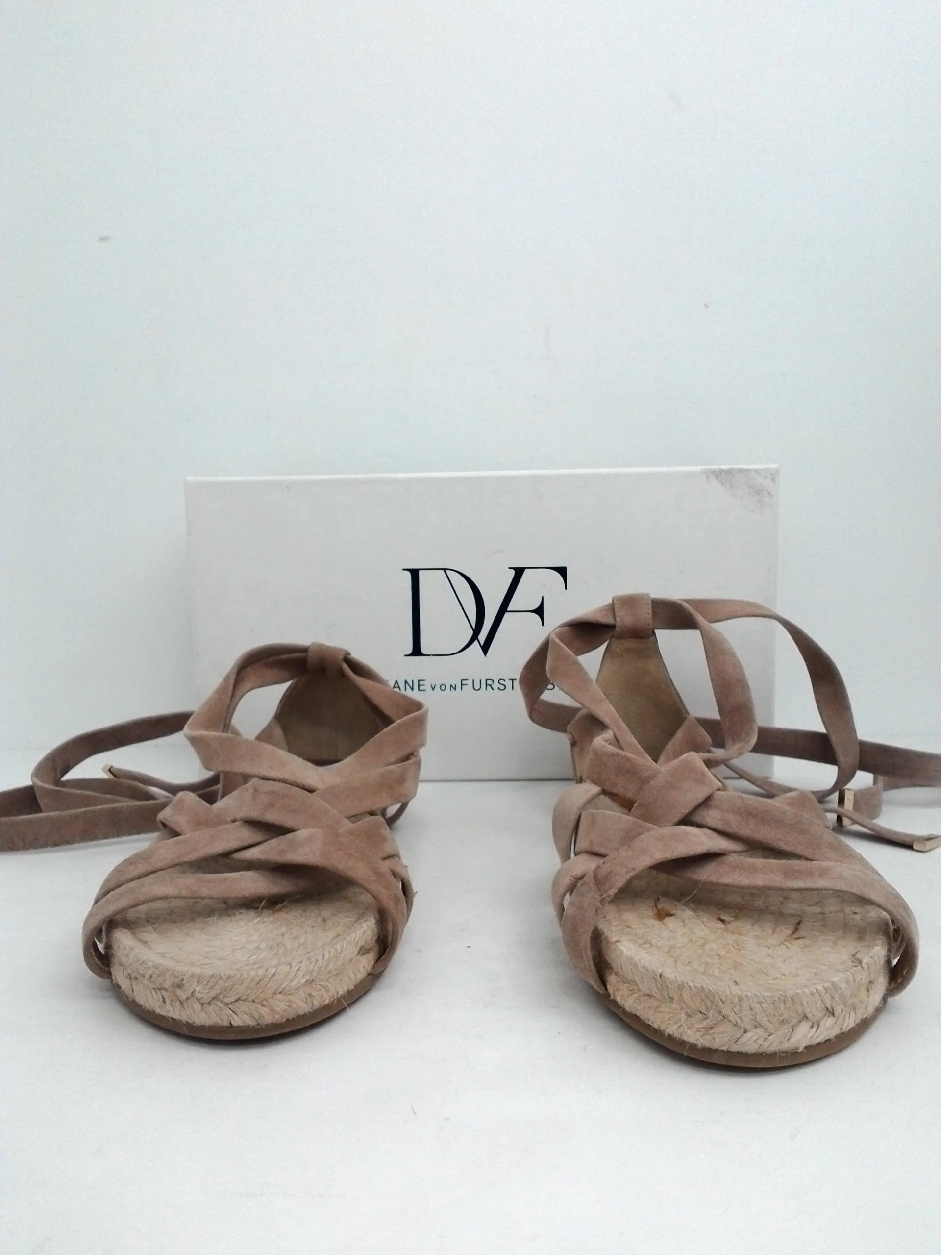 Diane Von Furstenberg Women's Bastia Powder Suede Sandal Size 7 M