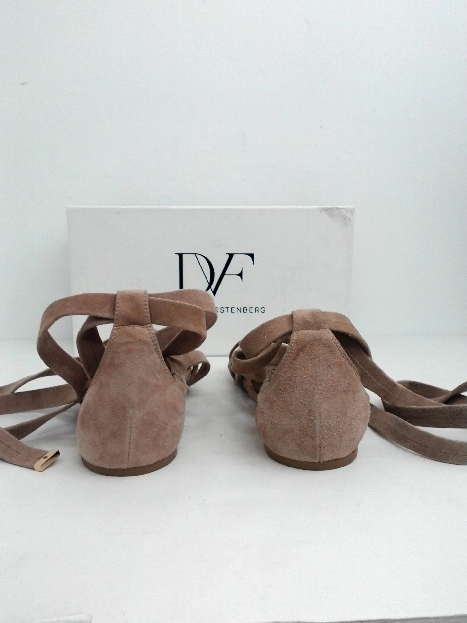 Diane Von Furstenberg Women's Bastia Powder Suede Sandal Size 7 M
