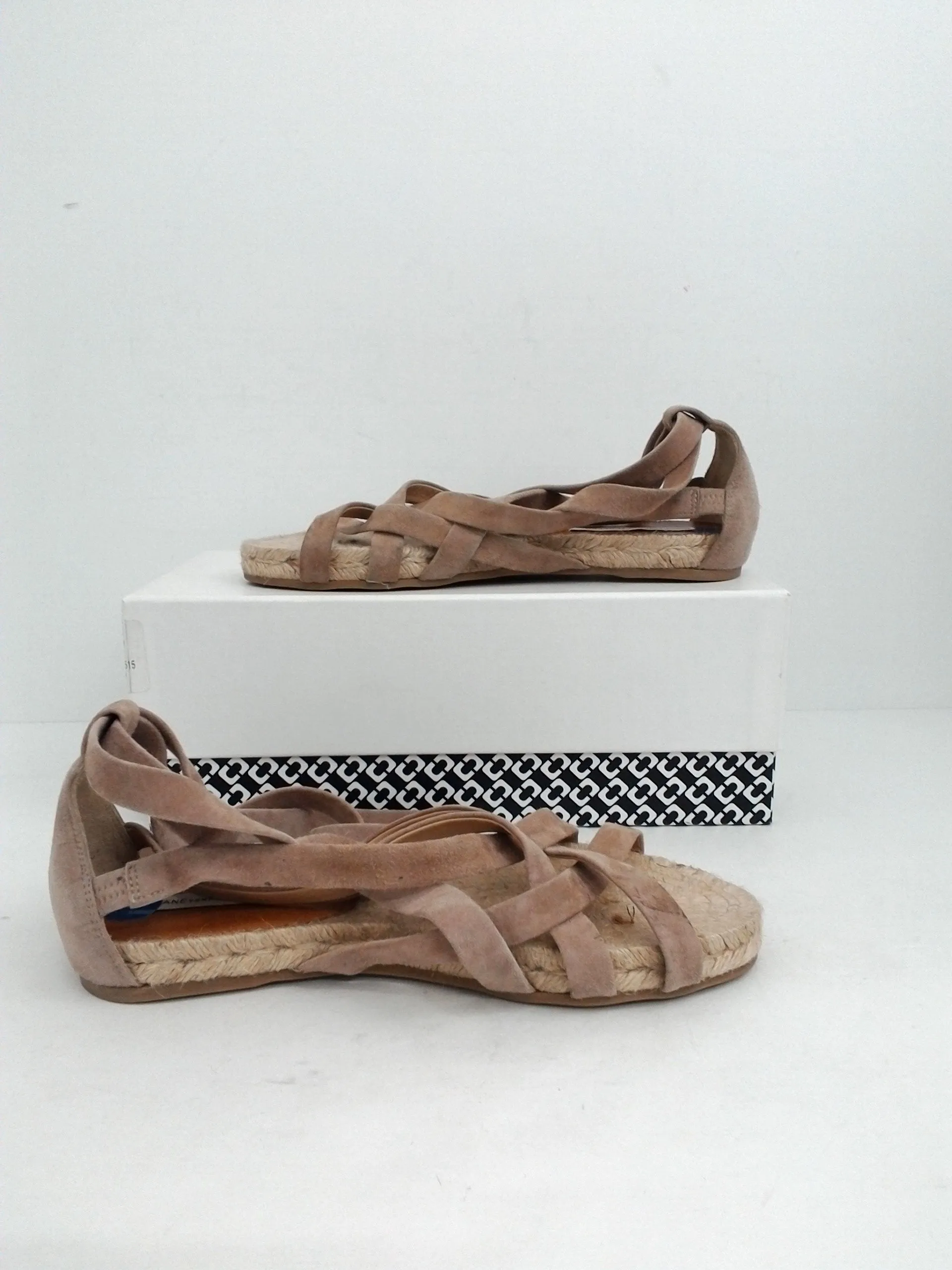 Diane Von Furstenberg Women's Bastia Powder Suede Sandal Size 7 M
