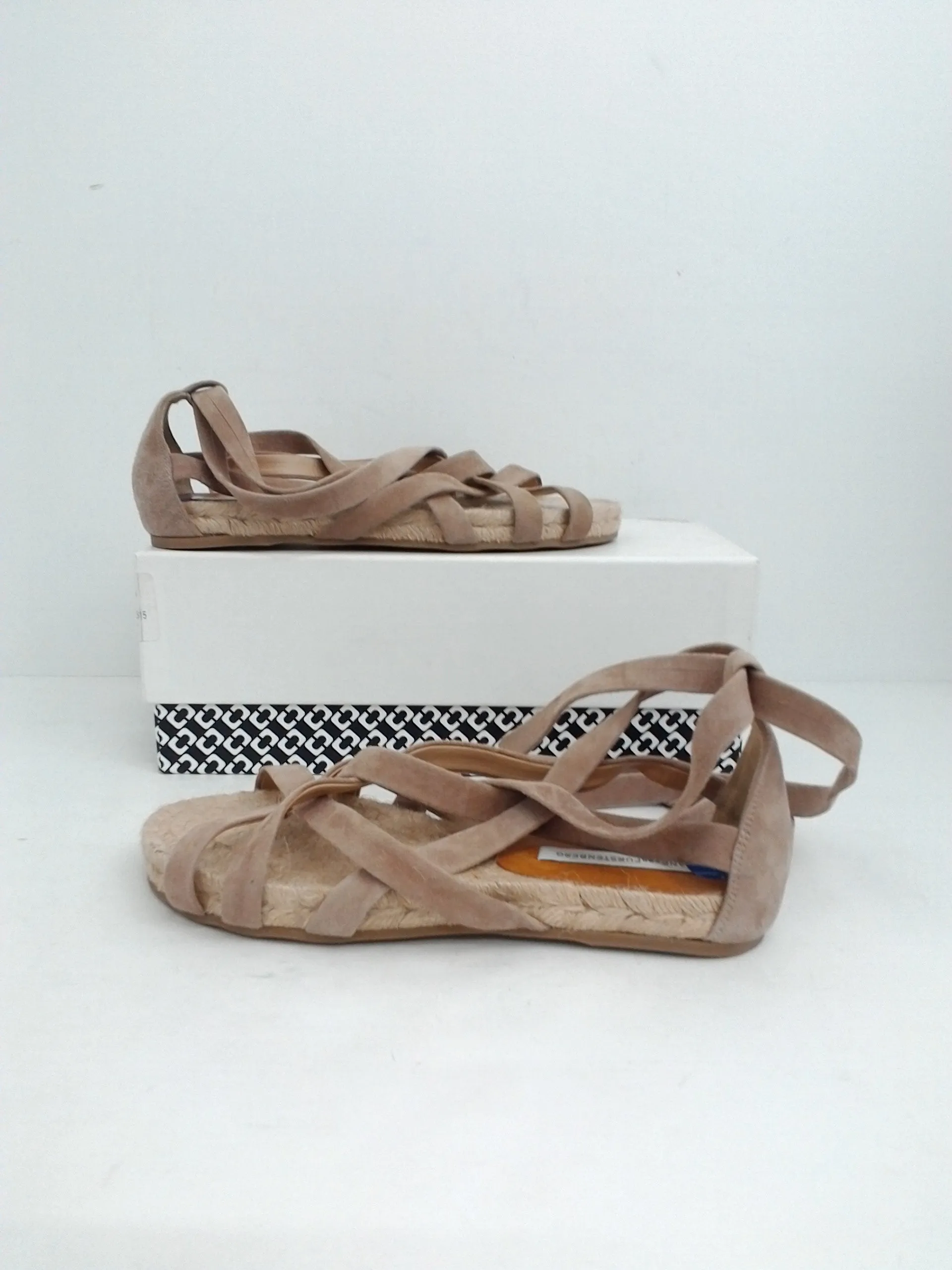Diane Von Furstenberg Women's Bastia Powder Suede Sandal Size 7 M
