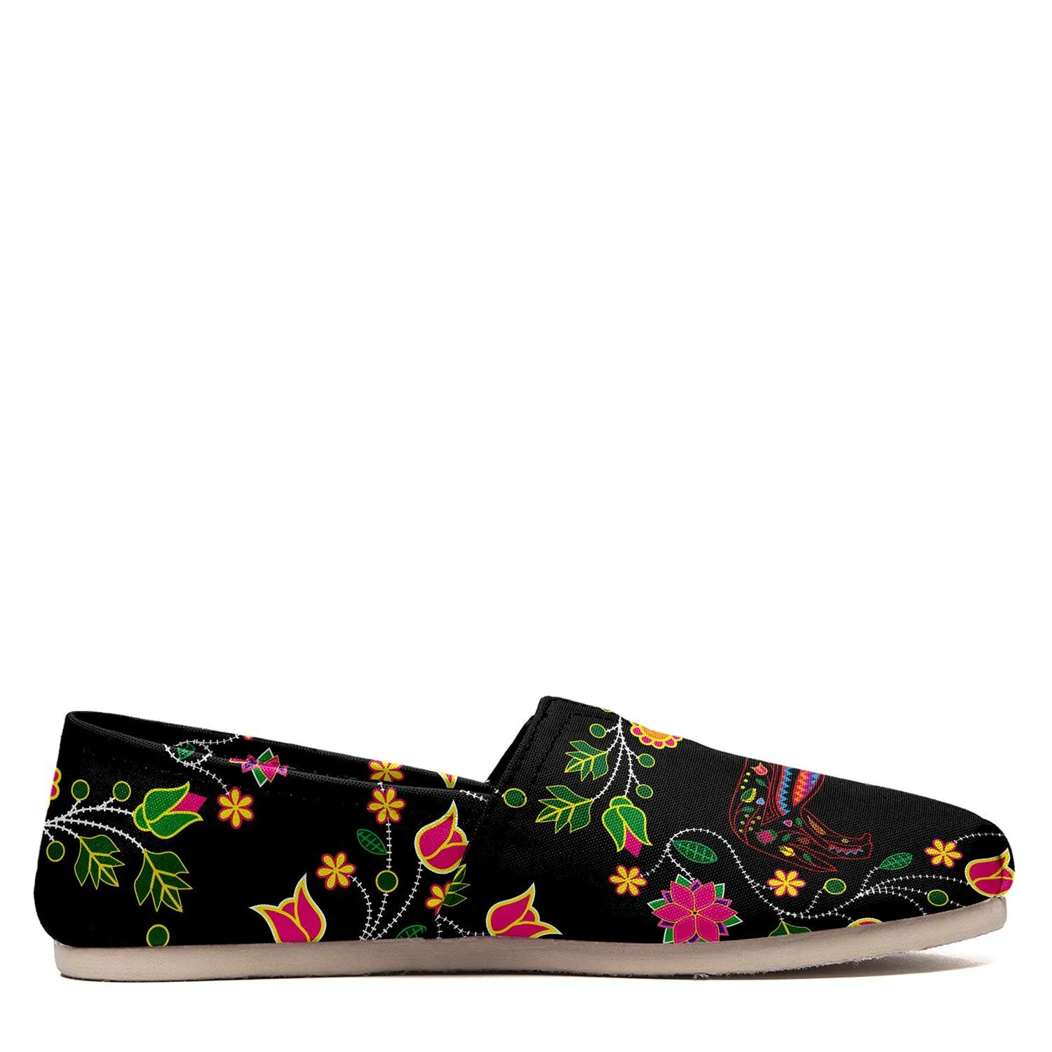 Floral Wolf Slip On
