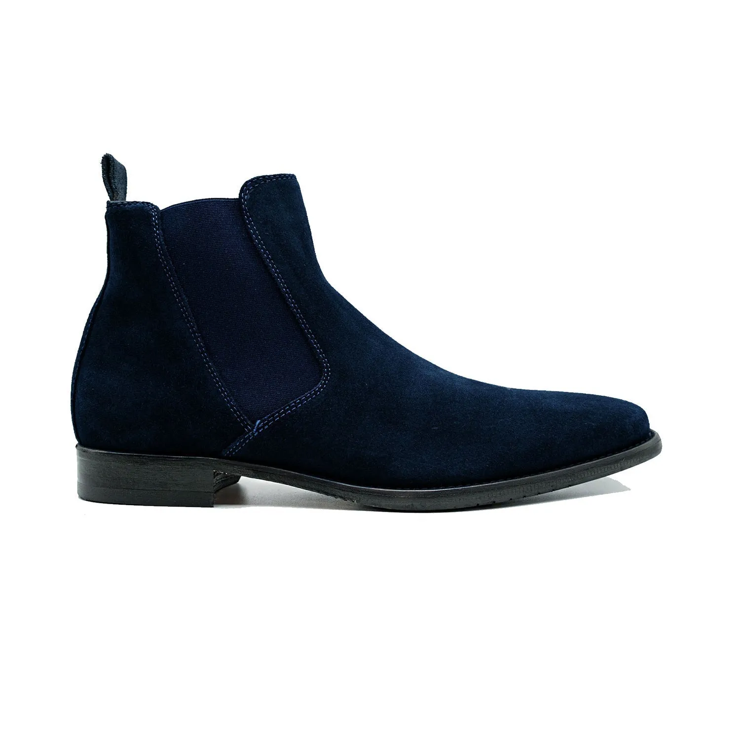Giovacchini Milano Men's Shoes Blue Suede Leather Chealsea Boots (GVCN1006)