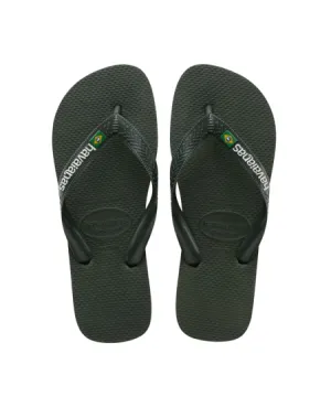HAVAIANAS BRASIL LOGO - GREEN OLIVE