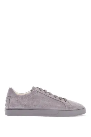 LACE-UP SHOES IN SUEDE MOUSE GREY WITH RUBBER SOLE