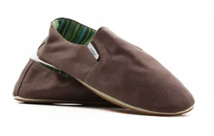 Mens Zasel Cotton Canvas Shoes Dark Brown