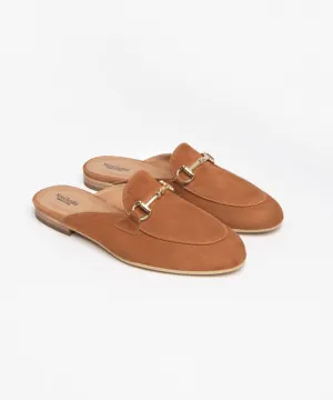 NERO GIARDINI LEATHER SLIDERS