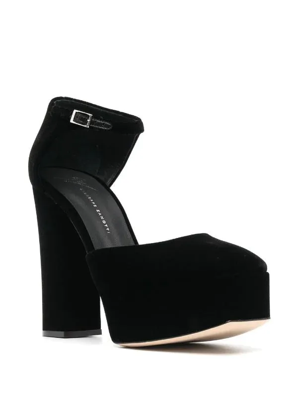 Newyork Suede Black Platform Pumps (carry over style)