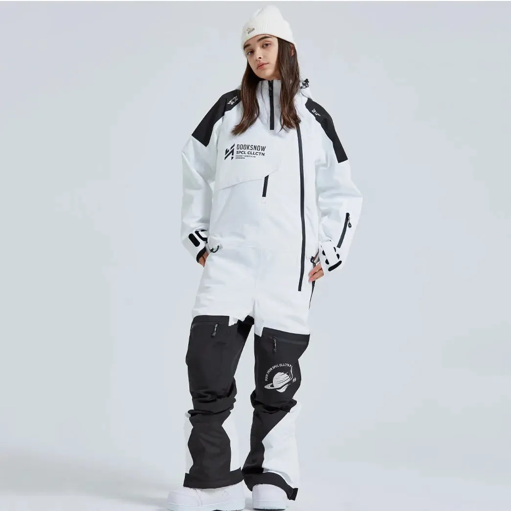 Outdoor Hooded Ski Jumpsuits Coveralls One Piece Ski Suits