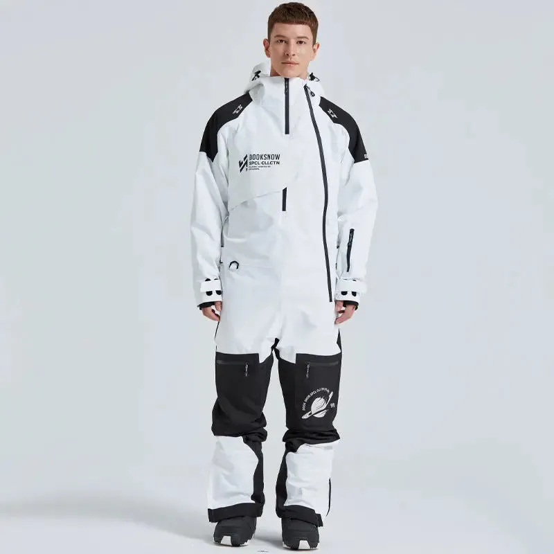 Outdoor Hooded Ski Jumpsuits Coveralls One Piece Ski Suits