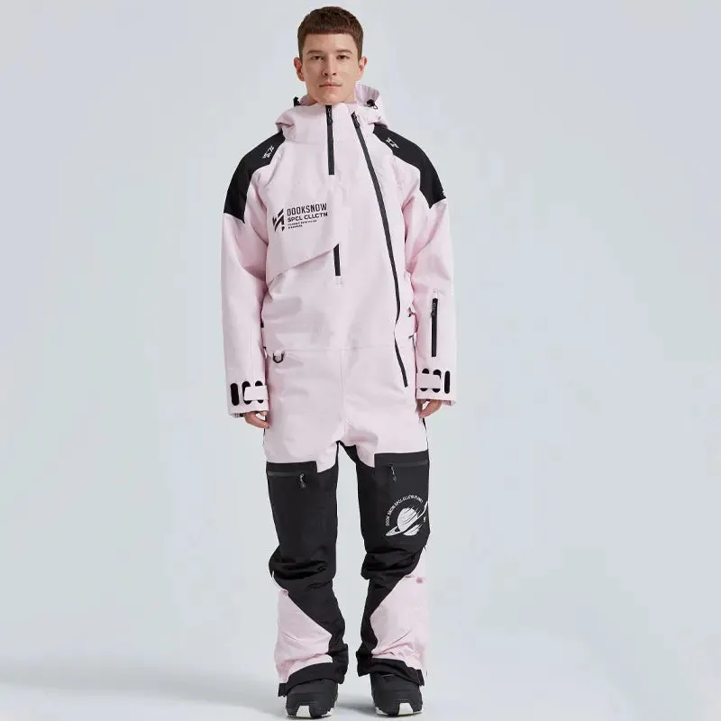 Outdoor Hooded Ski Jumpsuits Coveralls One Piece Ski Suits