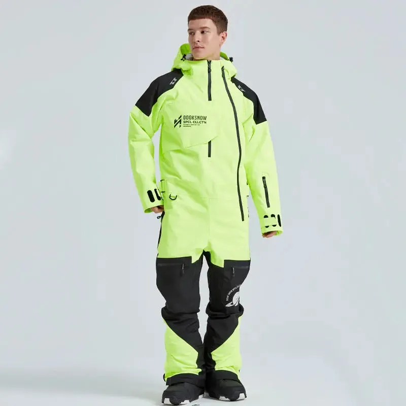 Outdoor Hooded Ski Jumpsuits Coveralls One Piece Ski Suits