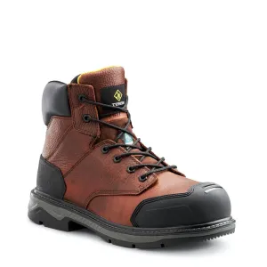 Terra Men's Safety Work Boots Patton 6" Leather Waterproof with Aluminum Toe and Composite Plate  | Sizes 6-15