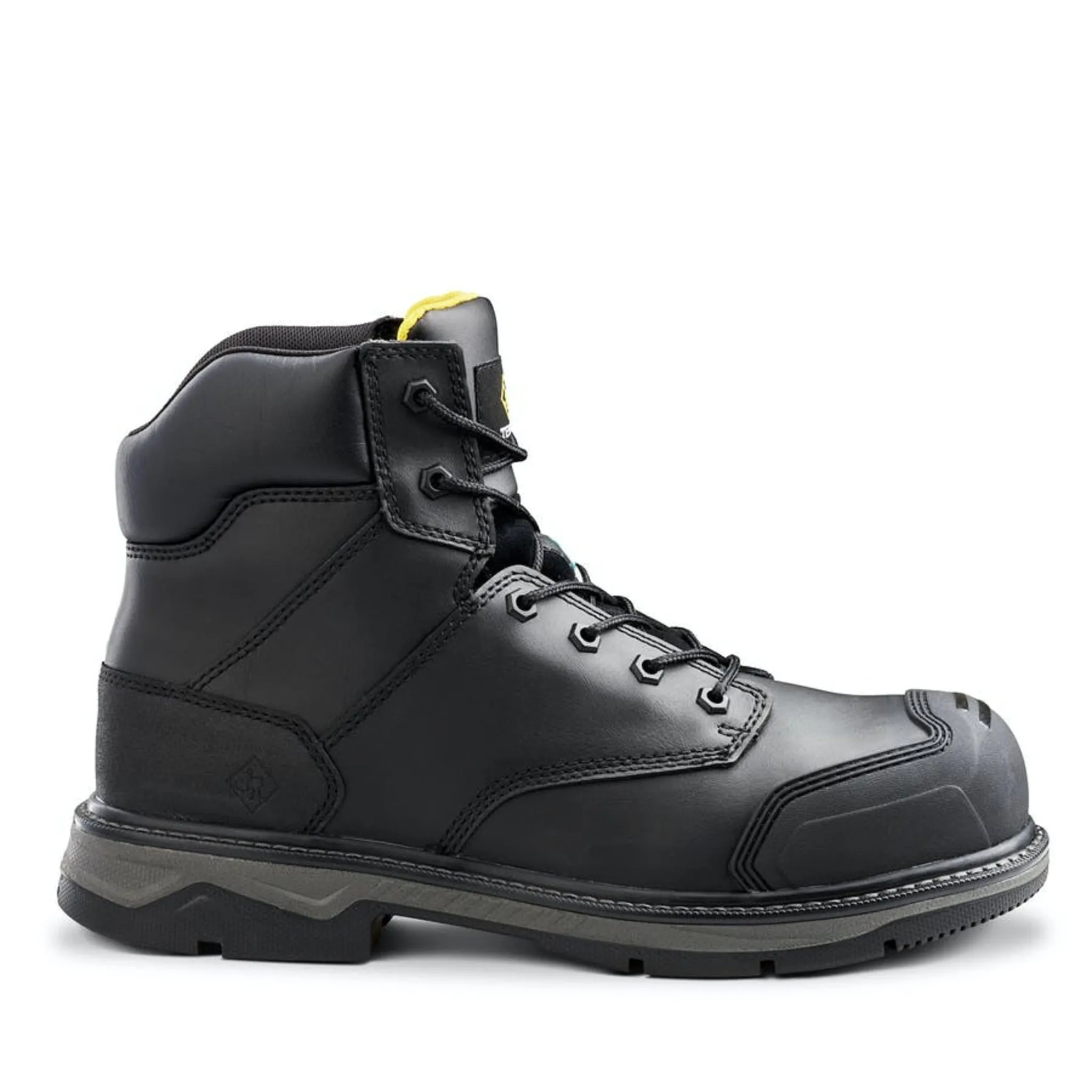 Terra Men's Safety Work Boots Patton 6" Leather Waterproof with Aluminum Toe and Composite Plate  | Sizes 6-15