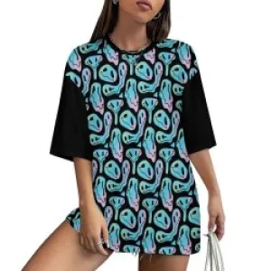 Trendy Trippy Smiley Mid-Sleeve Tee
