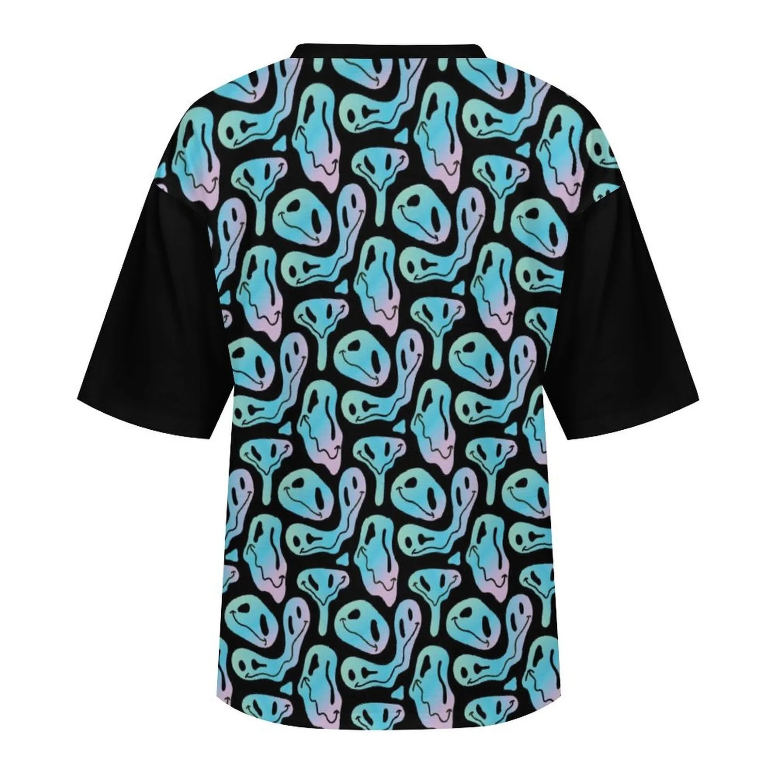 Trendy Trippy Smiley Mid-Sleeve Tee