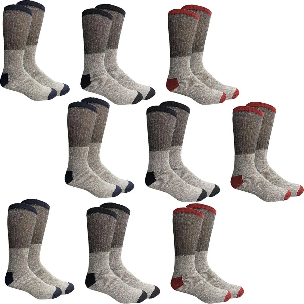 Unisex Insulated Thermal Cotton Cold Weather Crew Socks