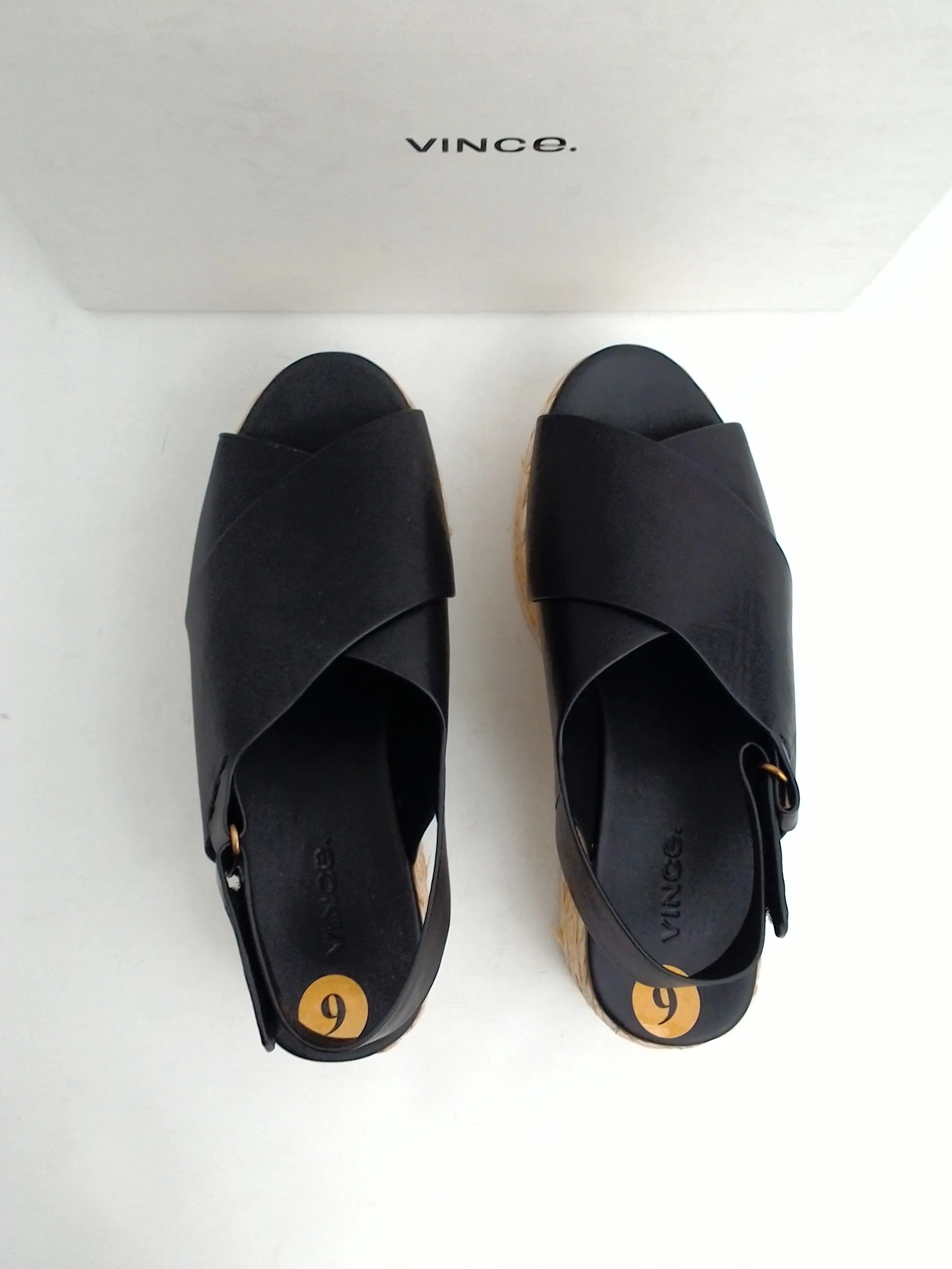 Vince Women's Jesson Black Leather Size 6 M