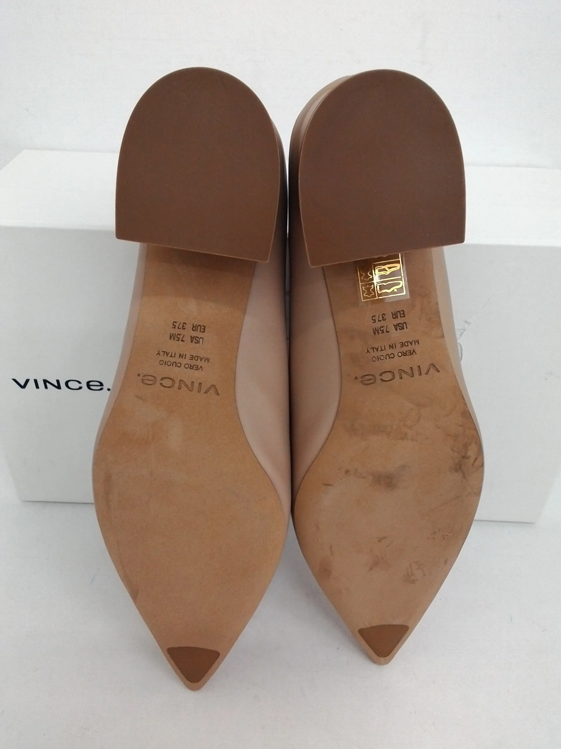 Vince Women's Ralston Nude Leather Size 7.5 M
