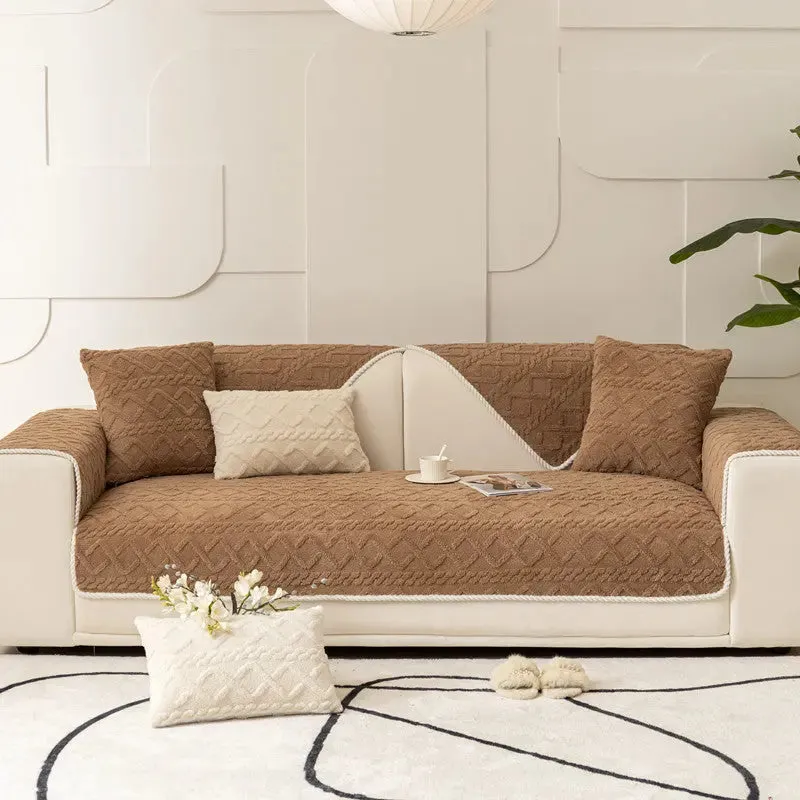 Winter Plush Sofa Cover