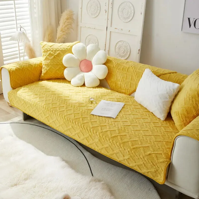 Winter Plush Sofa Cover