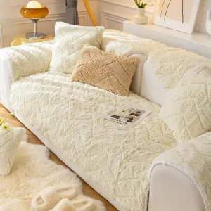 Winter Plush Sofa Cover