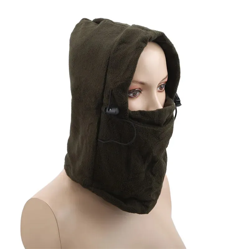 Winter Thermal Fleece Balaclava Men Hat Neck Warmer Hiking Scarf Waterproof Hunting Cycling Hat Hooded Neck Snowboard Face Mask