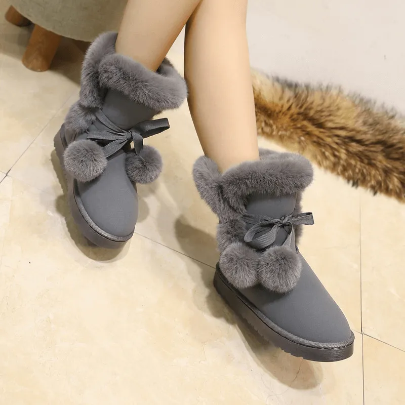 Woman Winter Ankle Boots Non-slip Snow Shoes