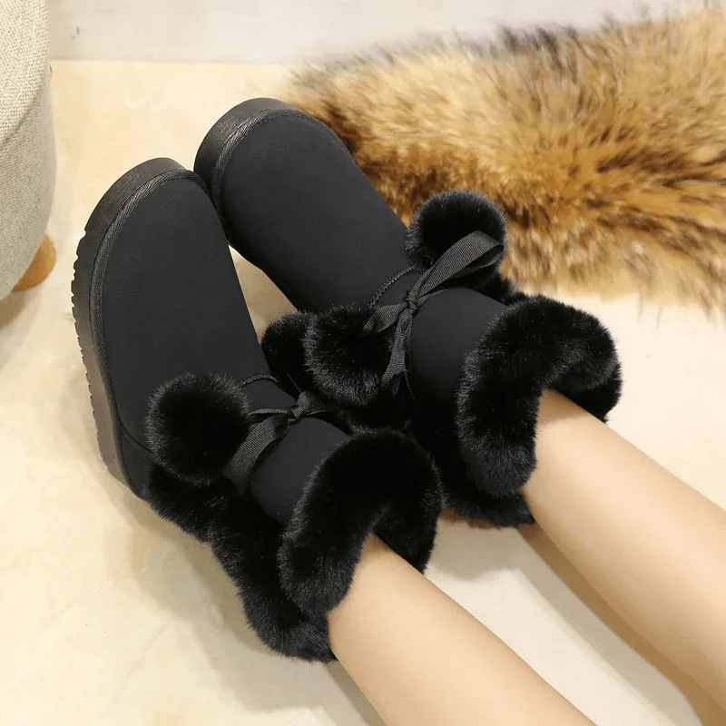 Woman Winter Ankle Boots Non-slip Snow Shoes