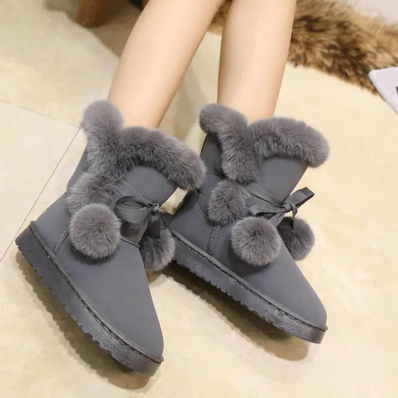 Woman Winter Ankle Boots Non-slip Snow Shoes