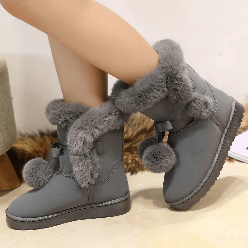 Woman Winter Ankle Boots Non-slip Snow Shoes