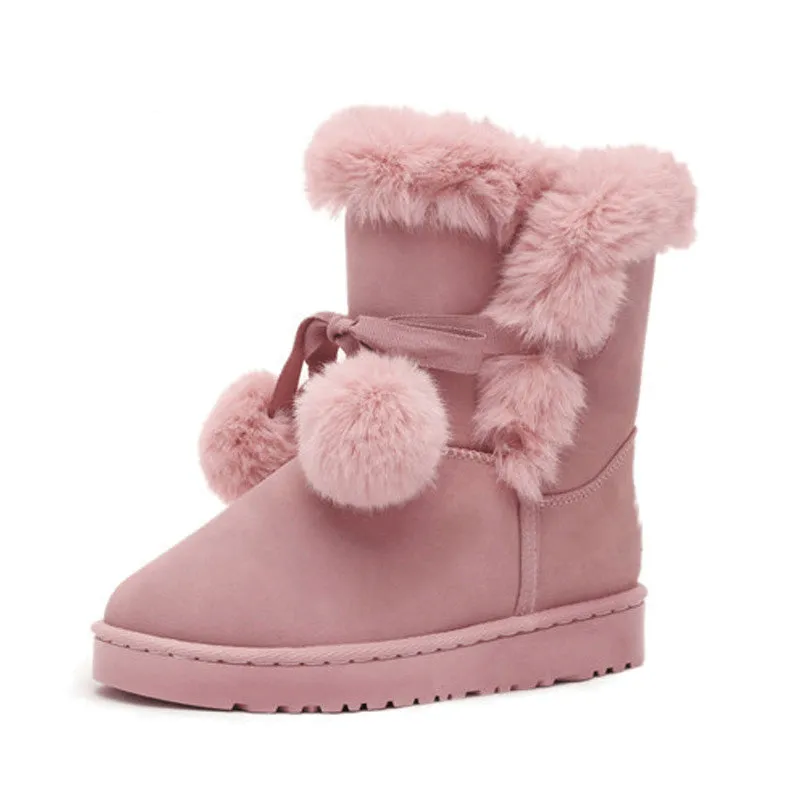 Woman Winter Ankle Boots Non-slip Snow Shoes