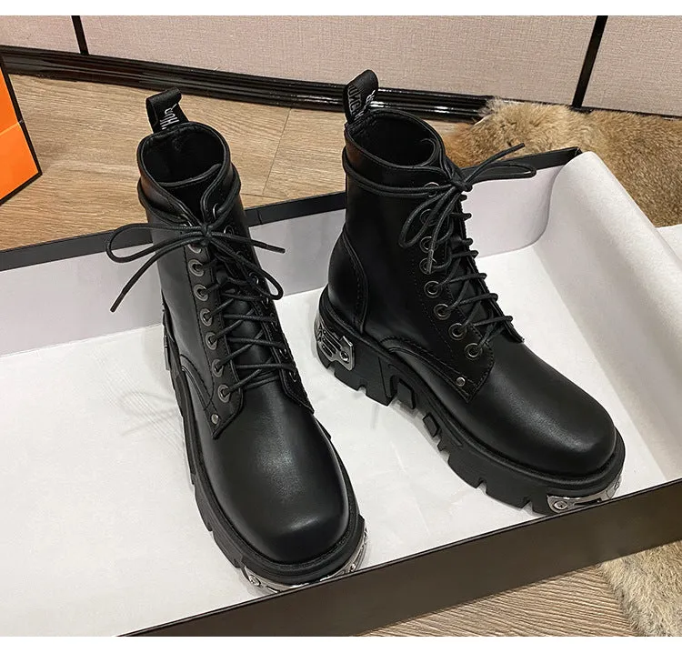 Womens Gothic High Top Motorcycle Boots