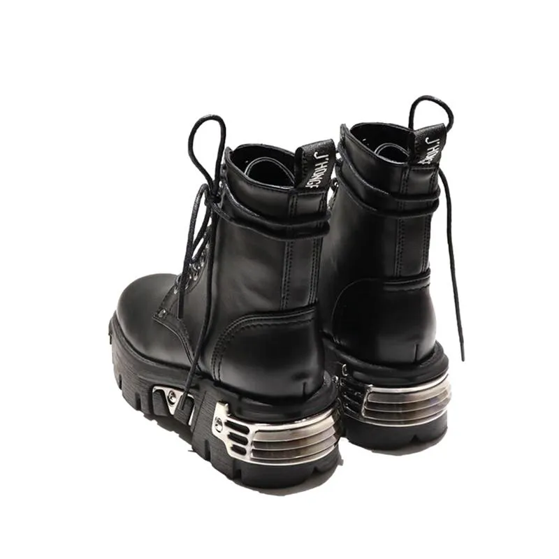 Womens Gothic High Top Motorcycle Boots